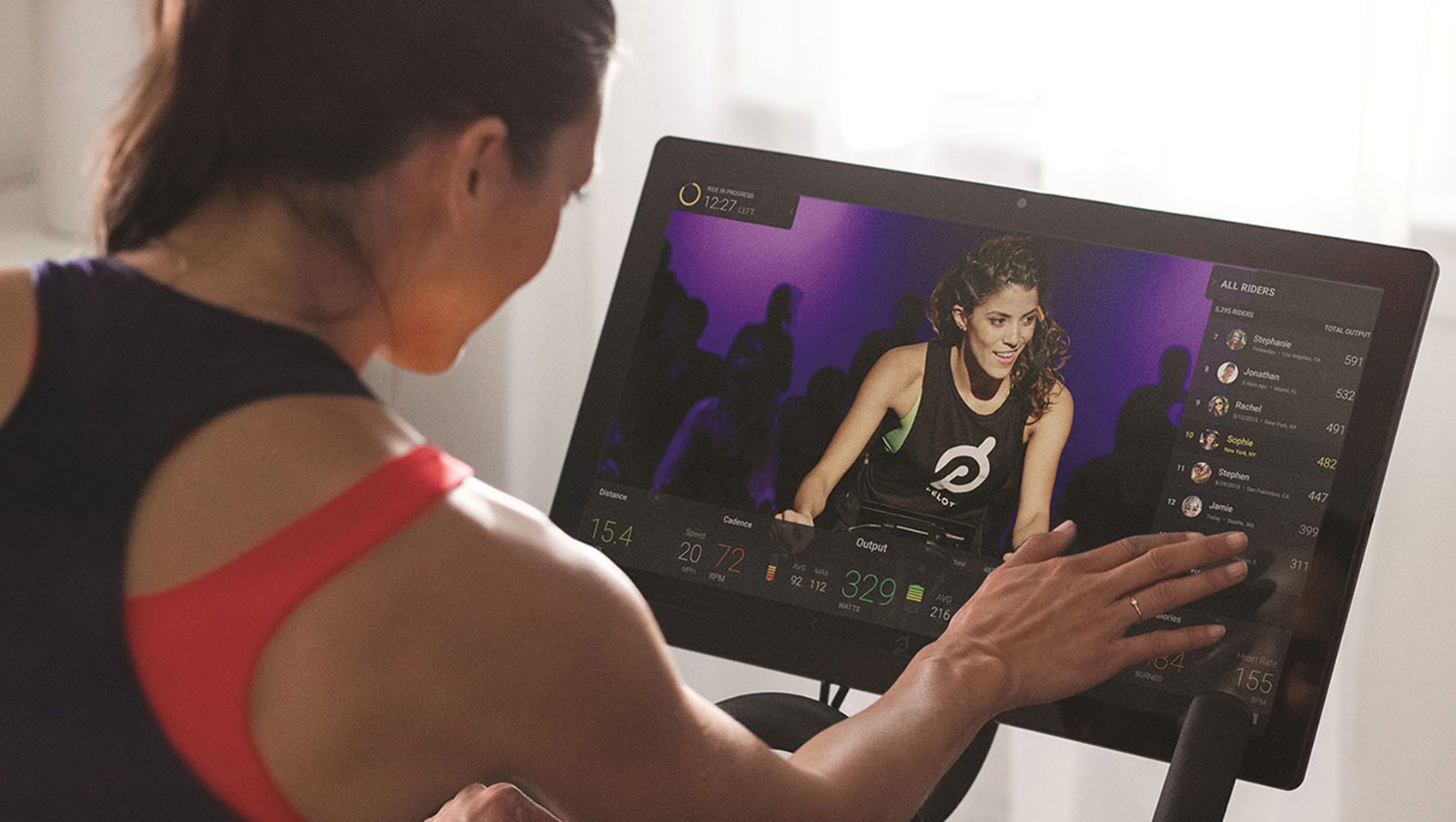 Woman on Peloton