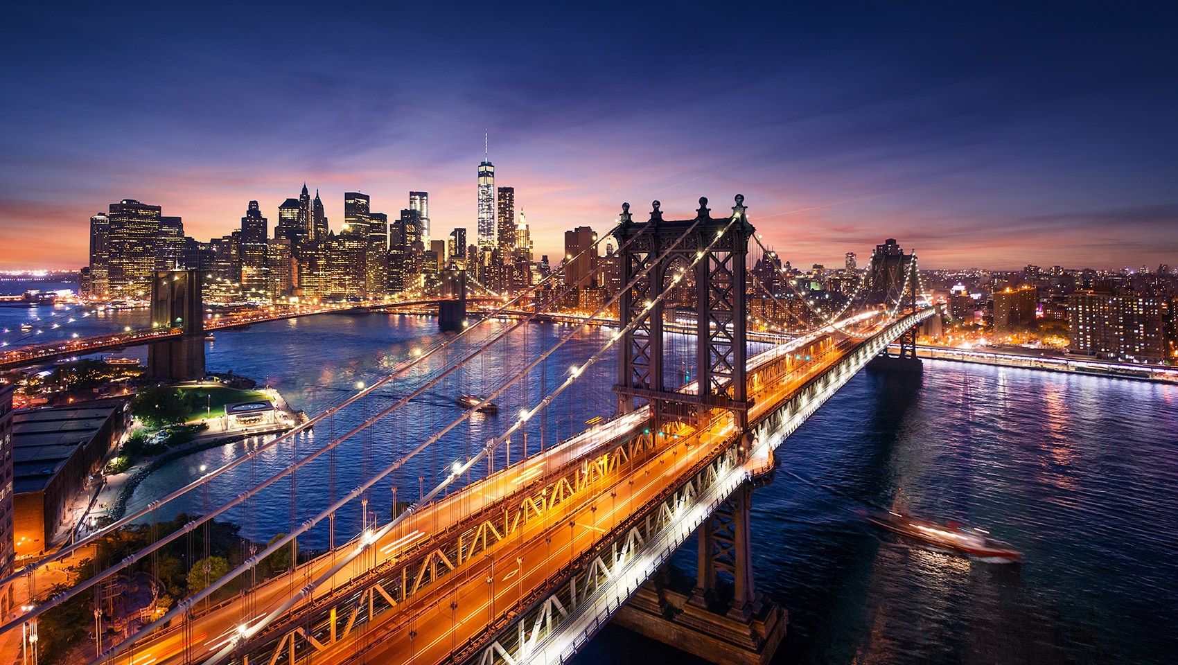 NYC Skyline with Bridge