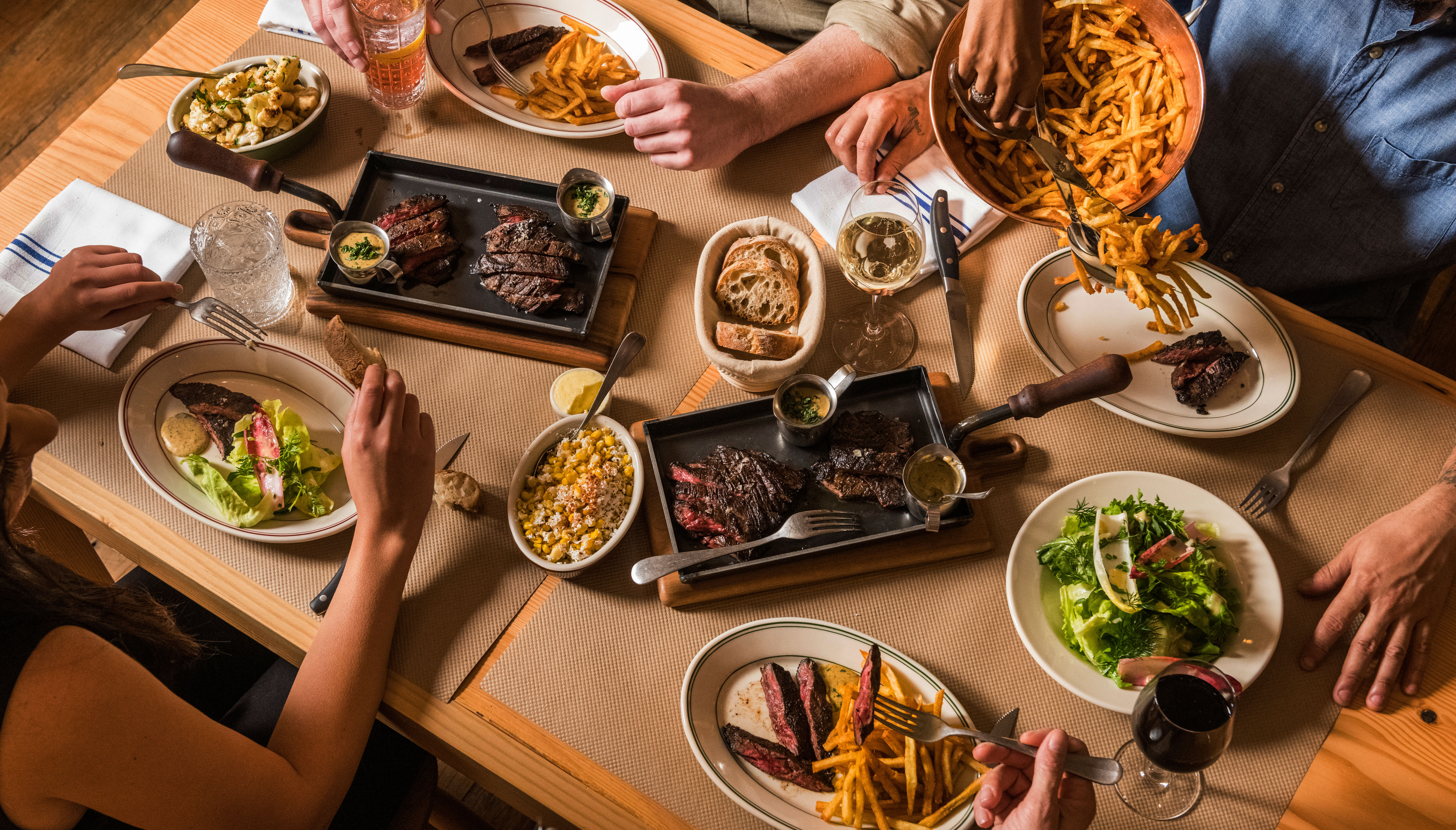 Skirt Steak Restaurant Spread