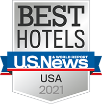 US News & World Report Best Hotels of 2021 badge