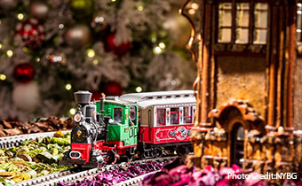 holiday train show at NYC botanical garden