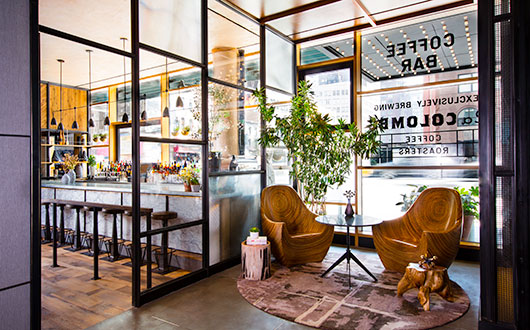 Kimpton Hotel Eventi lobby seating area
